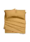 Çift Kişilik Nevresim Takımı – Lastikli Çarşaflı 150x200 cm (+37 cm) – %100 Pamuk | Sabia Home  - Hardal