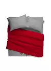 Çift Kişilik Nevresim Takımı – Lastikli Çarşaflı 160x200 cm (+30 cm) – %100 Pamuk | Sabia Home - Grays