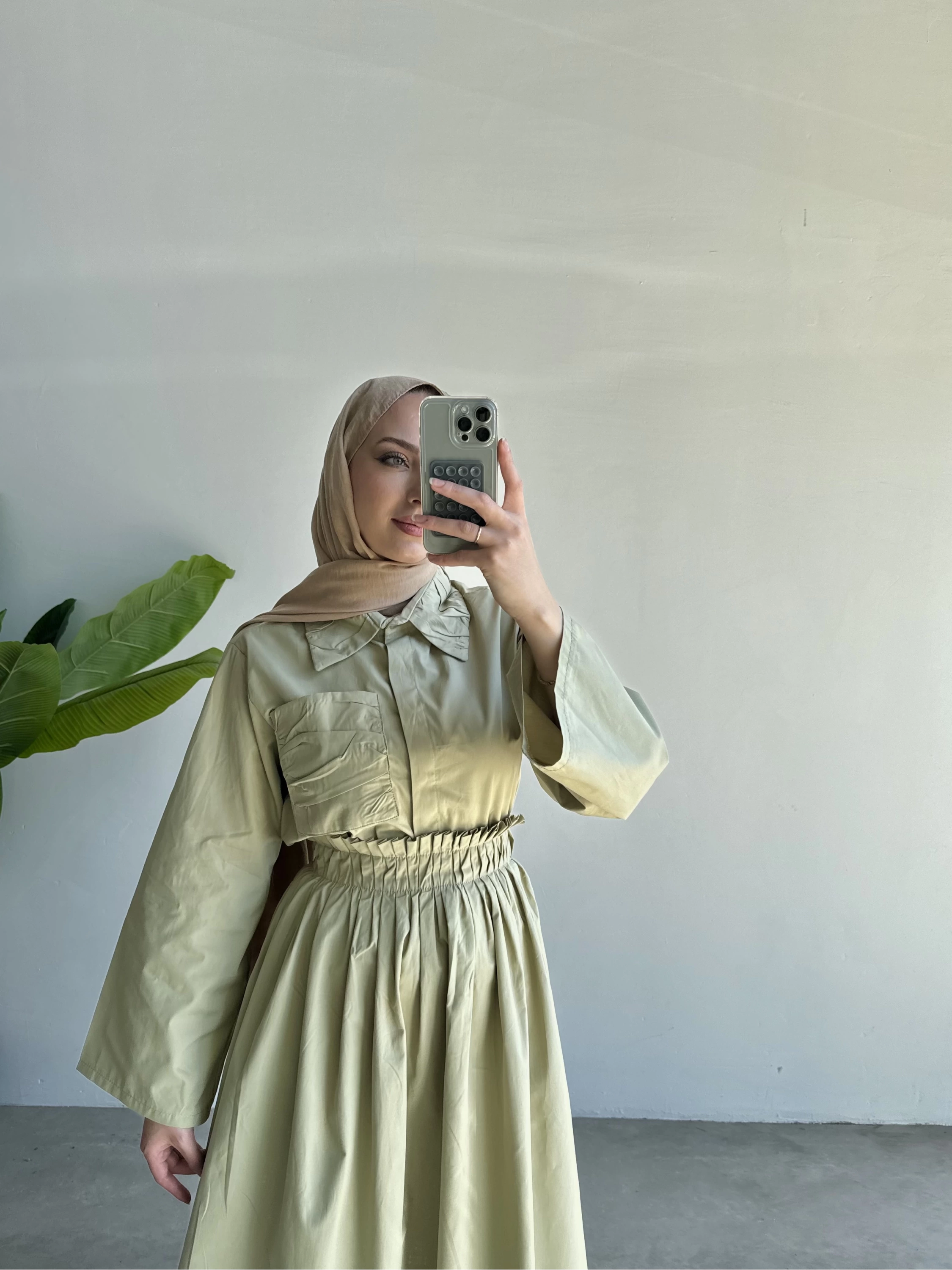 Rania Elbise Fıstık Yeşili