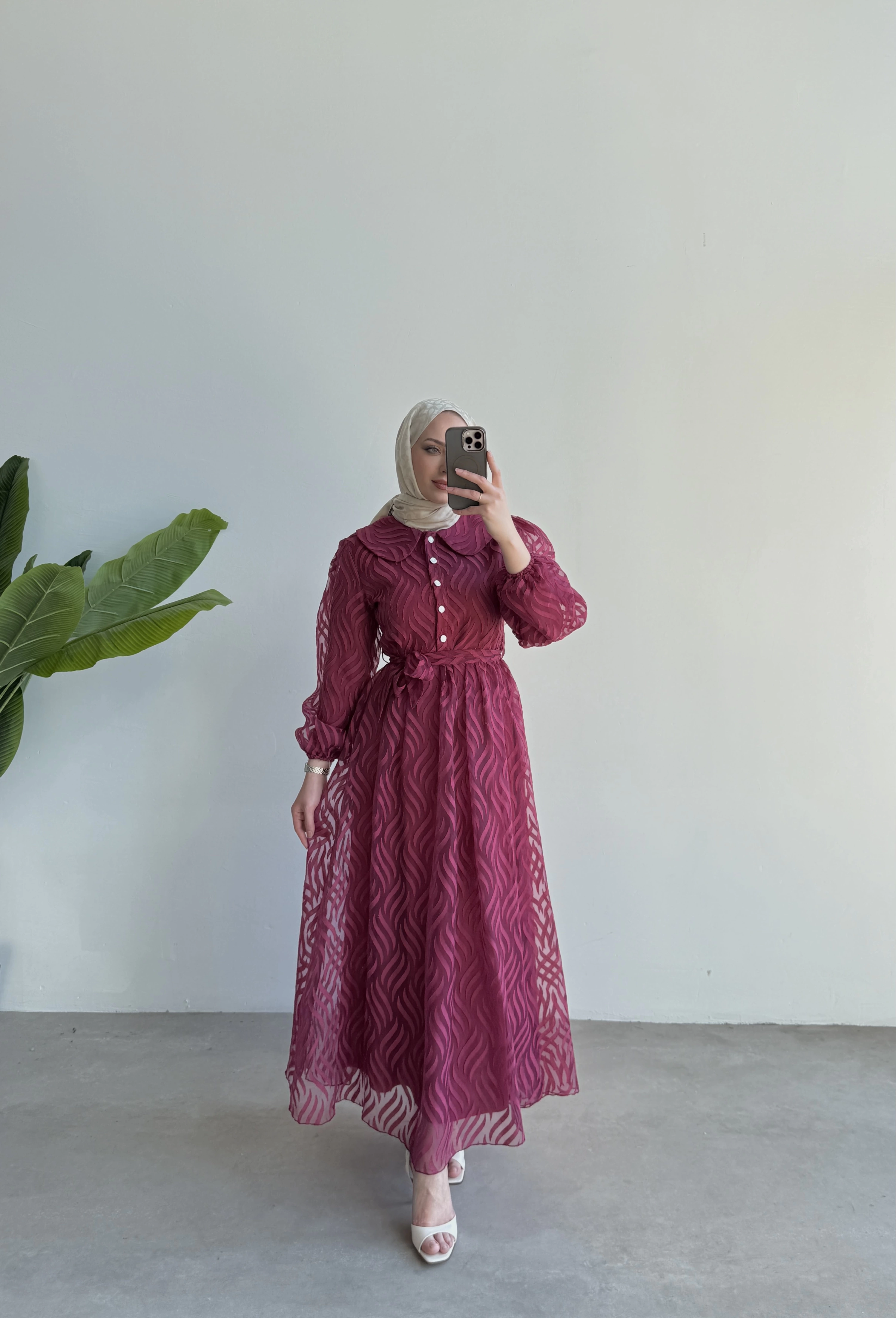 Zeyna Elbise Bordo