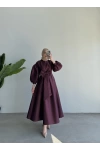 Fiyonk Elbise Bordo