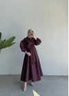 Fiyonk Elbise Bordo