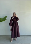 Rania Elbise Bordo