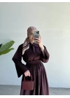 Rania Elbise Bordo