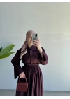 Rania Elbise Bordo