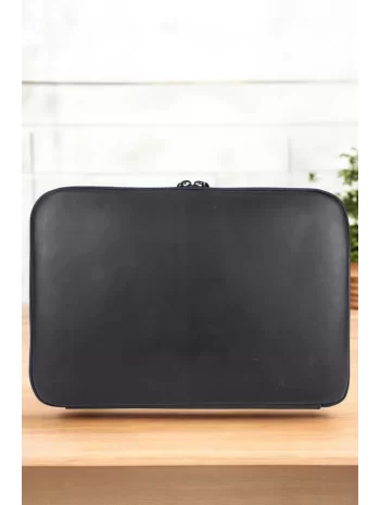 Macbook Air Pro 13 & 13.3 İnç Hakiki Deri Lacivert Laptop Kılıfı