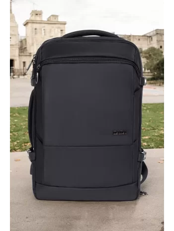 Siyah Su Geçirmez Oxford Kumaş Ortopedik Laptop Sırt Çantası