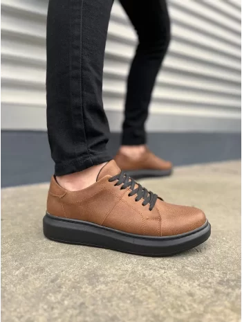 Tb151 Boost Bağcıklı Cilt Erkek Günlük Sneaker Ayakkabı Cst - Taba