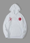 10 Kasıma Özel Üç İplik Kapüşonlu Baskılı SweatShirt - Beyaz