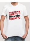 15 Temmuza Özel Tasarım YEDİRMEYİZ Baskılı T-shirt - Beyaz
