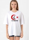 19 Mayıs Baskılı T-shirt - Beyaz