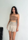 Ayrobin Şortlu Etek - Bej