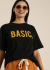 Baskılı Kadın T-shirt - Siyah
