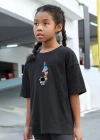 Çocuk Unisex Baskılı T-Shirt - Siyah