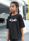 Çocuk Unisex Baskılı T-Shirt - Siyah