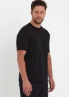 Erkek 24/1 Düz A Kalite Oversize T-shirt - Siyah