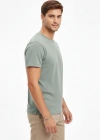 Erkek Bisiklet Yaka Tişört Regular Kalıp Basic Pamuklu Günlük Kullanım T-shirt - Mint Yeşili