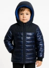 Erkek Çocuk Kamuflaj Desenli Mont İçi Sıcak Tutan Pelüş Astarlı Kapüşonlu - Lacivert