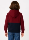 Erkek Çocuk Kapüşonlu Kanguru Cepli Parçalı SweatShirt - Renkli