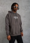 Erkek Paradise Baskılı Kapüşonlu Sweat - Gri