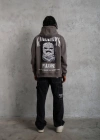Erkek Paradise Baskılı Kapüşonlu Sweat - Gri