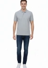 Erkek Pike Kumaş Düğmeli Yaka Regular Fit Günlük Kısa kol Tişört T-shirt - Gri