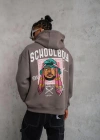 Erkek SCHOOL BOY Baskılı Kapüşonlu Sweat - Gri