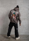 Erkek SCHOOL BOY Baskılı Kapüşonlu Sweat - Gri