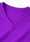 Genç Erkek Çocuk V Yaka Tişört Model - Mor