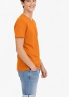 Genç Erkek Çocuk V Yaka Tişört Model - Turuncu