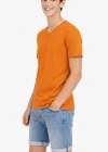 Genç Erkek Çocuk V Yaka Tişört Model - Turuncu
