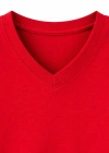 Genç Kız Çocuk V Yaka Tişört Model - Kırmızı
