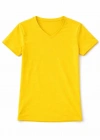 Genç Kız Çocuk V Yaka Tişört Model - Sarı