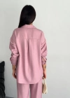 Gömlek Pantolon ikili Takım - Toz Pembe