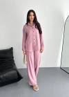 Gömlek Pantolon ikili Takım - Toz Pembe