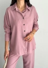 Gömlek Pantolon ikili Takım - Toz Pembe