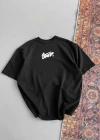 Kadın Baskılı Oversize T-shirt - Siyah