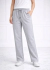 Kadın Düz Paça Beli Lastikli İpli Günlük Spor Eşofman Altı Rahat Fit - Gri