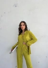 Kadın Gömlek Ve Pantolon Takım - Açık Yeşil