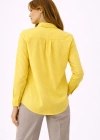 Kadın Uzun Kollu Gömlek Düğmeli Klasik Yaka Günlük ve Ofis Şıklığına uygun - Sarı