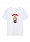 Kız Labubu Çocuk Baskılı T-Shirt - Beyaz