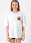 Türk Arma Baskı T-shirt- Beyaz