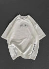 ERKEK Baskılı Oversize T-Shirt - Beyaz