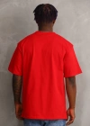 ERKEK Baskılı Oversize T-Shirt - Kırmızı