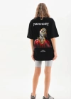 Kadın Baskılı Oversize T-Shirt - Siyah
