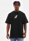 ERKEK Baskılı Oversize T-Shirt - Siyah