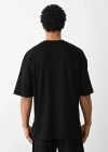 ERKEK Baskılı Oversize T-Shirt - Siyah