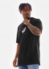 ERKEK Baskılı Oversize T-Shirt - Siyah