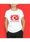 Unisex Çocuk Baskılı T-Shirt - Beyaz