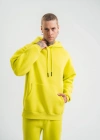 ERKEK Double Oversize Kapşonlu SweatShirt - Sarı